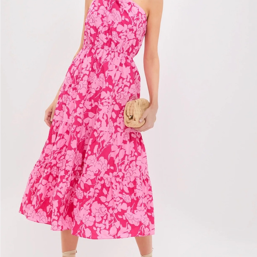 Tuckernuck Vibrant Pink Floral One-Shoulder Dress - Picture 2 of 10